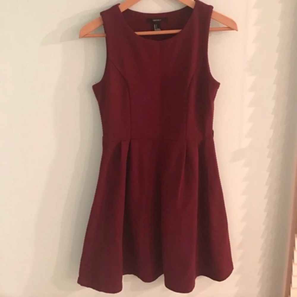 Textured Burgundy Dress